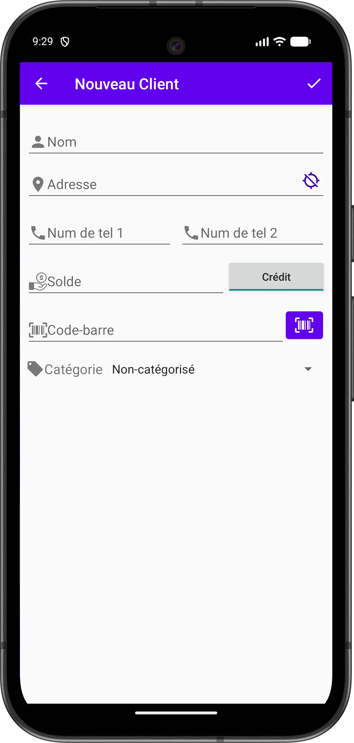 Ajouter un nouveau client