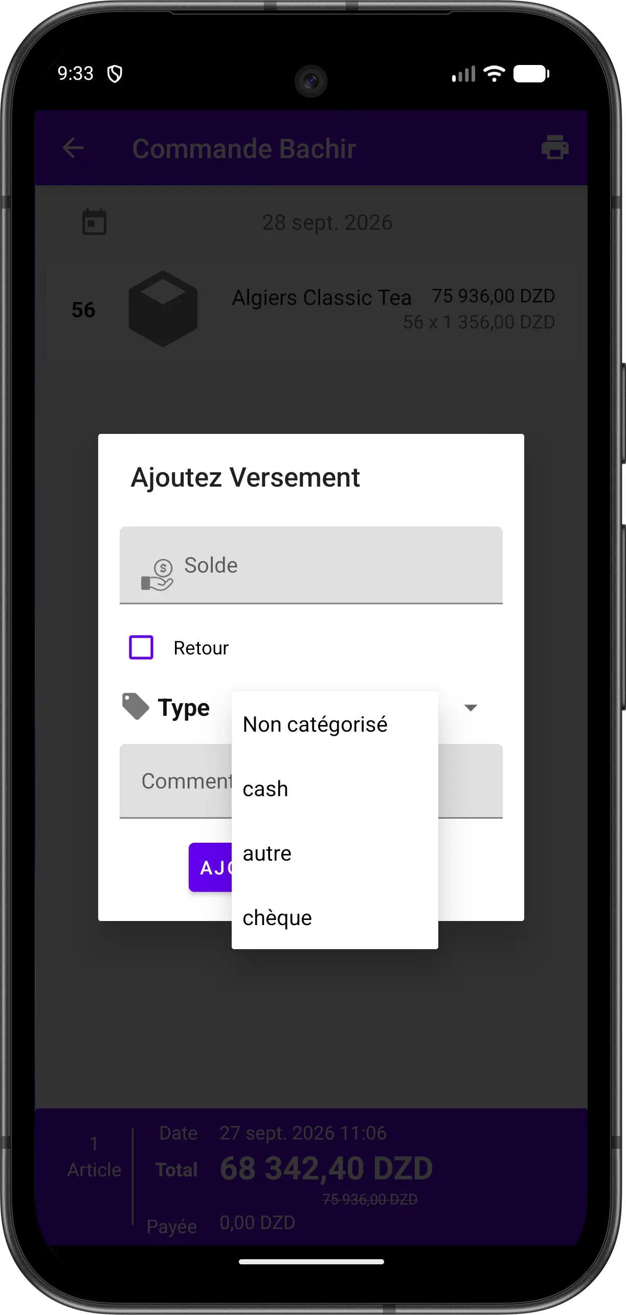 Livrer une commande