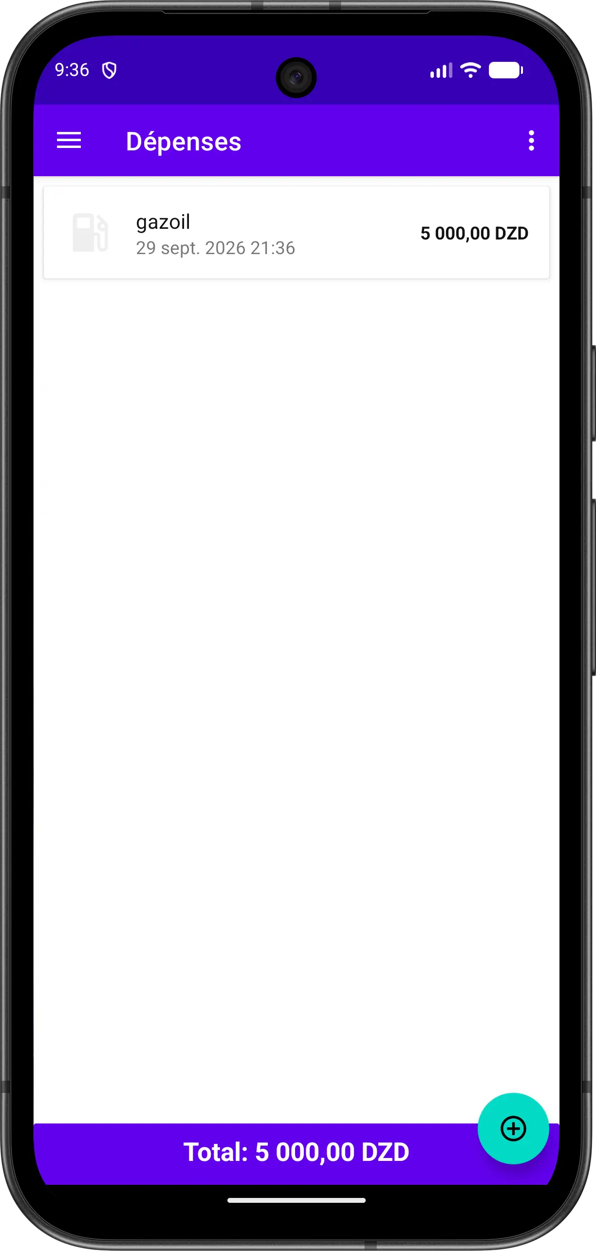 Expenses List